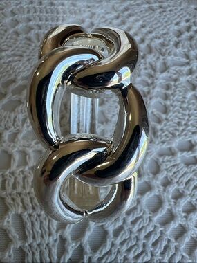 Vintage Chunky Silver Chain Link Ring